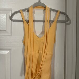 Zara Peach Ribbed Sleeveless top